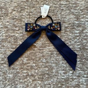 J. Crew Jeweled Bow Hair Tie